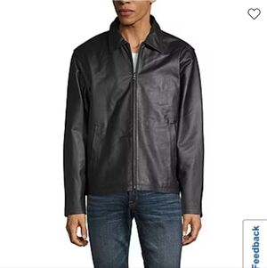 Leather Midweight Jacket Mens L